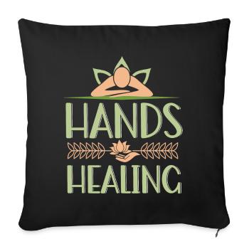 Massothérapeute Thérapie Masseuse Appréciation - Coussin et housse de 45 x 45 cm - noir - Devant