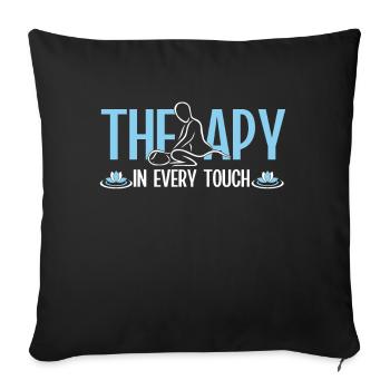 Massage Therapist Therapy Masseuse Appreciation - Sofa pillow with filling 45cm x 45cm - black - Front