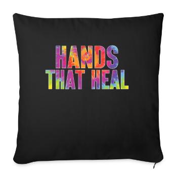Massage Therapist Therapy Masseuse Appreciation - Sofa pillow with filling 45cm x 45cm - black - Front