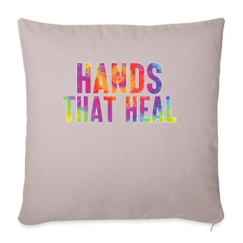 Massothérapeute Thérapie Masseuse Appréciation - Coussin et housse de 45 x 45 cm - taupe clair - Devant