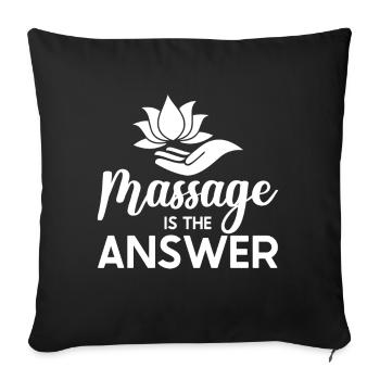 Massagetherapeuten Therapie Masseuse Wertschätzung - Sofakissen mit Füllung 45 x 45 cm - Schwarz - Vorne