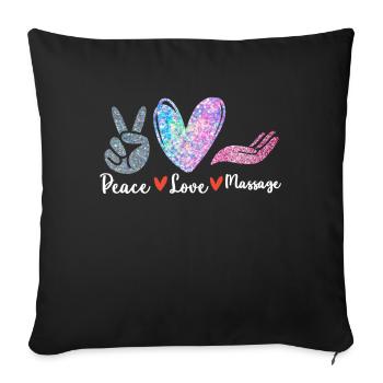 Massage Therapist Therapy Masseuse Appreciation - Sofa pillow with filling 45cm x 45cm - black - Front