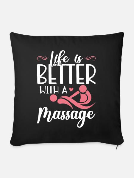 Massagetherapeuten Therapie Masseuse Wertschätzung - Sofakissen mit Füllung 45 x 45 cm - Schwarz