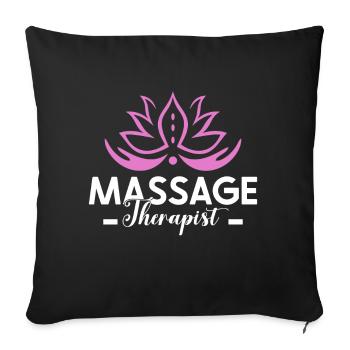 Massagetherapeuten Therapie Masseuse Wertschätzung - Sofakissen mit Füllung 45 x 45 cm - Schwarz - Vorne