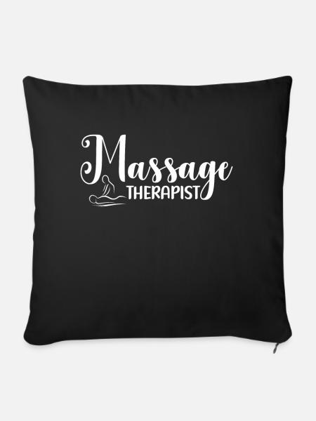 Massagetherapeuten Therapie Masseuse Wertschätzung - Sofakissen mit Füllung 45 x 45 cm - Schwarz