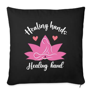 Massage Therapist Therapy Masseuse Appreciation - Sofa pillow with filling 45cm x 45cm - black - Front
