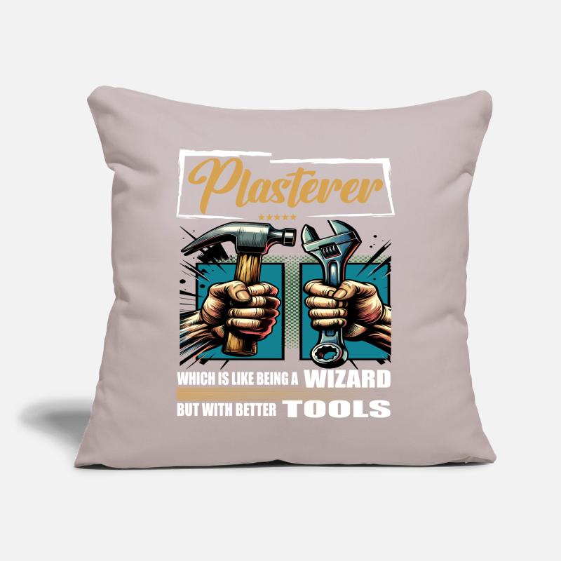 Plasterer Profession Saying Worker Sofa pillow with filling 45cm x 45cm
