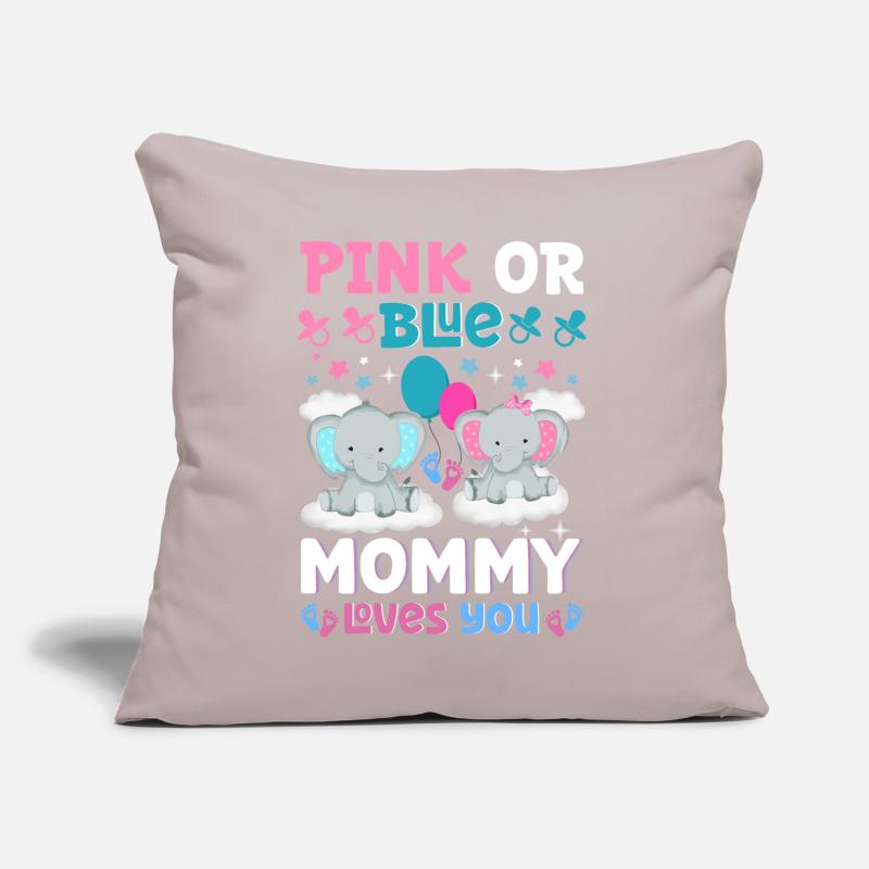 Pink Oder Blue Mama Liebt Dich Geschlecht Sofakissen mit Füllung 45 x 45 cm