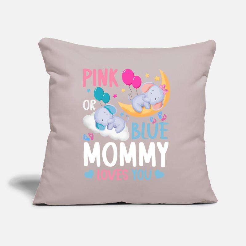 Pink Oder Blue Mama Liebt Dich Geschlecht Sofakissen mit Füllung 45 x 45 cm