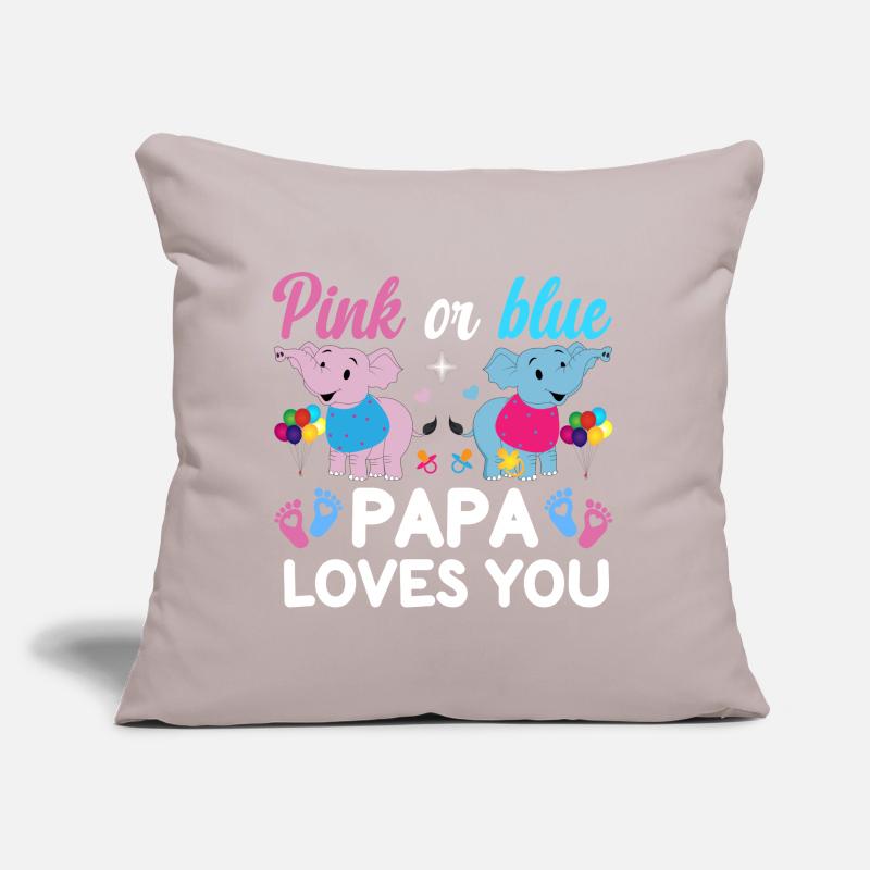 Pink Oder Blue Daddy Liebt Dich Geschlecht Sofakissen mit Füllung 45 x 45 cm