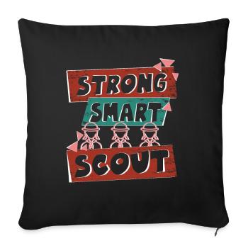 Des vibrations fortes, intelligentes et scoutes - Coussin et housse de 45 x 45 cm - noir - Devant