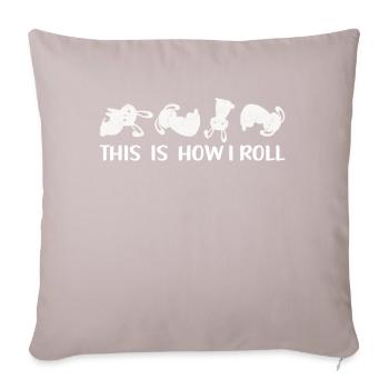 This is how I roll Sweet Rabbit - Sofa pillow with filling 45cm x 45cm - light taupe - Front