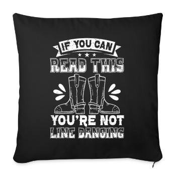 Line Dancing Groupe Line Dance Western Cowboy - Sofa pillow with filling 45cm x 45cm - black - Front