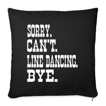 Line Dancing Groupe Line Dance Western Cowboy - Sofa pillow with filling 45cm x 45cm - black - Front