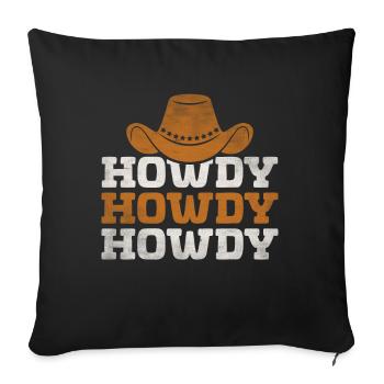 Howdy Western Country Southern Cowboy Texas - Sofakissen mit Füllung 45 x 45 cm - Schwarz - Vorne