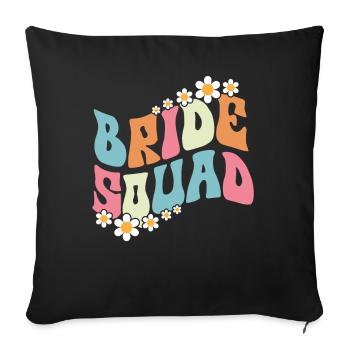 Honorpower Bridesmaid Groovy Bachelor - Sofa pillow with filling 45cm x 45cm - black - Front