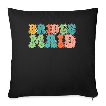 Honorpower Demoiselle d’honneur Groovy Bachelor - Coussin et housse de 45 x 45 cm - noir - Devant