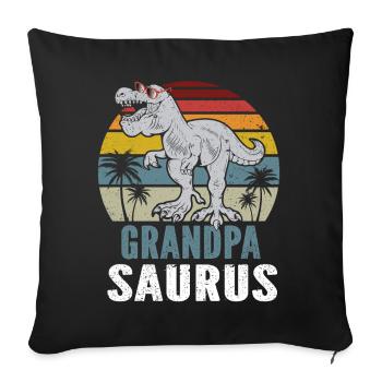 Opasaurus T Rex Dinosaur Grandpa Saurus - Sofa pillow with filling 45cm x 45cm - black - Front