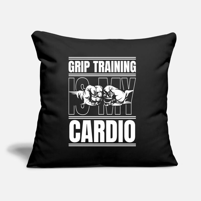 L’entraînement est mes techniques d’exercice cardio Coussin et housse de 45 x 45 cm