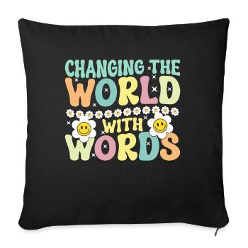 Groovy Speech Language Pathologist SLP - Sofa pillow with filling 45cm x 45cm - black - Front