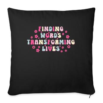 Groovy Speech Language Pathologist SLP - Sofa pillow with filling 45cm x 45cm - black - Front