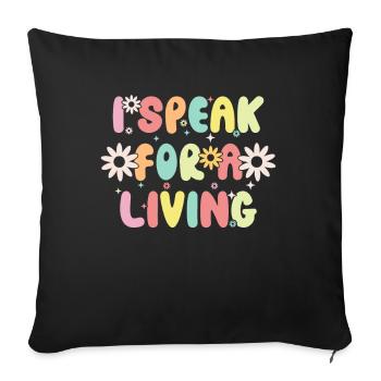 Groovy Speech Language Pathologist SLP - Sofa pillow with filling 45cm x 45cm - black - Front