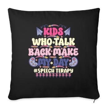 Groovy Speech Language Pathologist SLP - Sofa pillow with filling 45cm x 45cm - black - Front