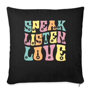 Groovy Speech Language Pathologist SLP - Sofa pillow with filling 45cm x 45cm - black - Front