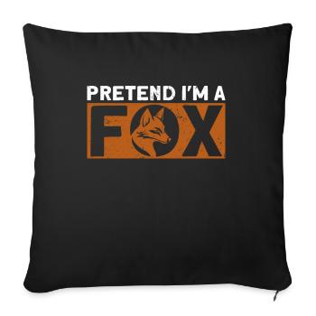 Funny Gifts for Fox Lovers - Sofa pillow with filling 45cm x 45cm - black - Front