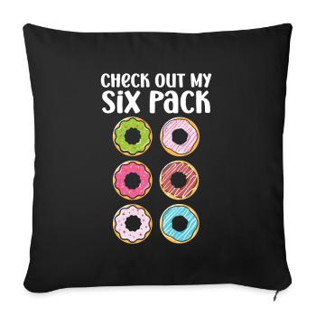Donut Themed Donut Sprayed Funny Cute - Sofa pillow with filling 45cm x 45cm - black - Front