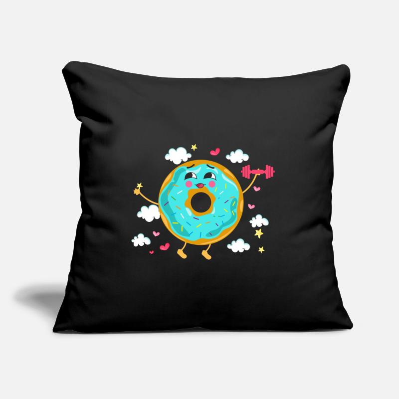 Donut Themed Donut Sprayed Funny Cute Sofa pillow with filling 45cm x 45cm