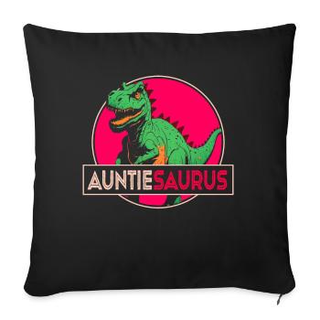 Tanteaurus T Rex Dinosaur Aunt Saurus Family - Sofa pillow with filling 45cm x 45cm - black - Front