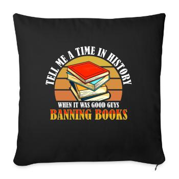 Banned Books Lovers Read Book Books - Sofa pillow with filling 45cm x 45cm - black - Front