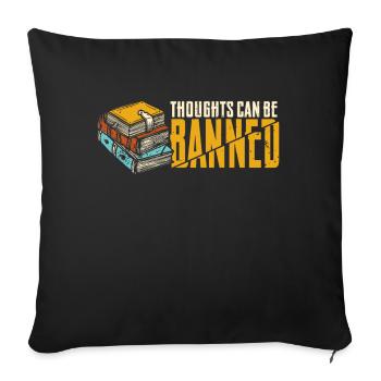 Banned Books Lovers Read Book Books - Sofa pillow with filling 45cm x 45cm - black - Front