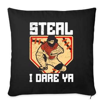 Catcher Softball Lover Bat Ball - Sofa pillow with filling 45cm x 45cm - black - Front