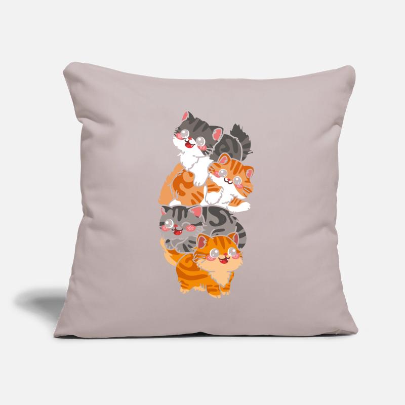 Cat Cute Kitty Stack Cats Anime Kawaii Sofa pillow with filling 45cm x 45cm