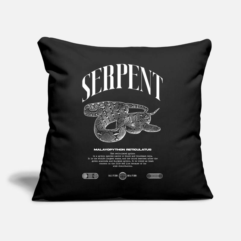 Python réticulé Reptile Keeper Streetwear Coussin et housse de 45 x 45 cm