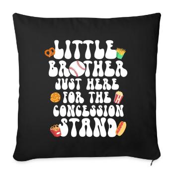 Frère Fan De Baseball Jouant Au Baseball Drôles De Garçons - Coussin et housse de 45 x 45 cm - noir - Devant