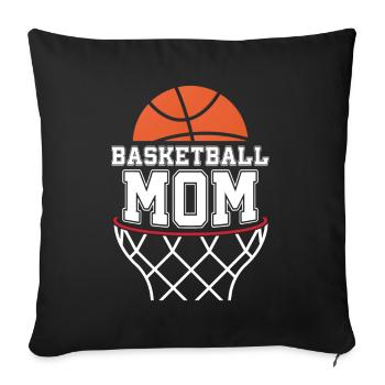 Basketball Mom Basketball Mama Süße Mutter - Sofakissen mit Füllung 45 x 45 cm - Schwarz - Vorne
