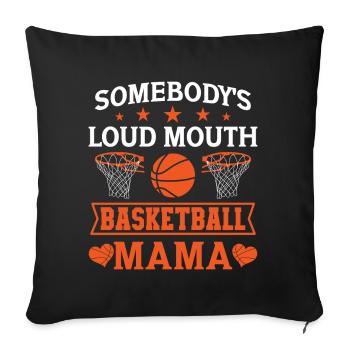 Basketball Mom Basketball Mama Süße Mutter - Sofakissen mit Füllung 45 x 45 cm - Schwarz - Vorne