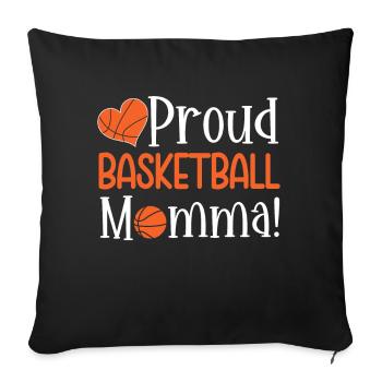 Basketball Mom Basketball Mama Süße Mutter - Sofakissen mit Füllung 45 x 45 cm - Schwarz - Vorne
