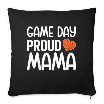 Basketball Mom Basketball Mama Süße Mutter - Sofakissen mit Füllung 45 x 45 cm - Schwarz - Vorne