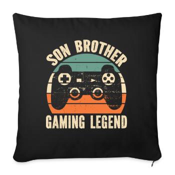 Video Games Gaming Boys Brother Teen - Sofa pillow with filling 45cm x 45cm - black - Front