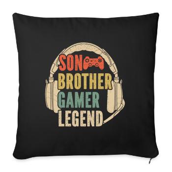 Video Games Gaming Boys Brother Teen - Sofa pillow with filling 45cm x 45cm - black - Front