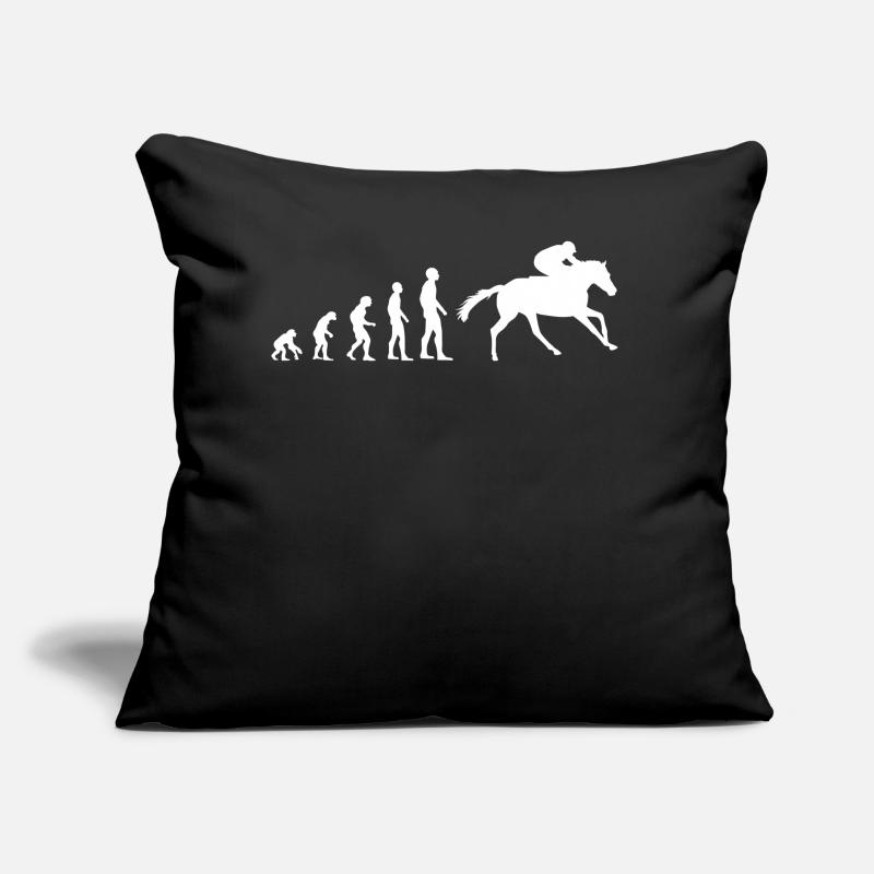 Évolution vers un coureur de chevaux Coussin et housse de 45 x 45 cm