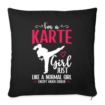 Karate Girl Martial Arts Women Karate Kick - Sofakissen mit Füllung 45 x 45 cm - Schwarz - Vorne