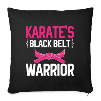 Karate Girl Martial Arts Women Karate Kick - Sofakissen mit Füllung 45 x 45 cm - Schwarz - Vorne