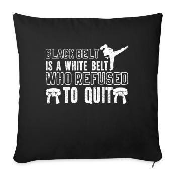 Karate Girl Martial Arts Women Karate Kick - Sofakissen mit Füllung 45 x 45 cm - Schwarz - Vorne