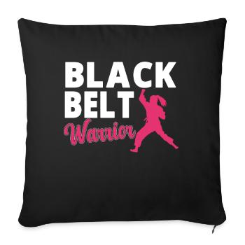 Karate Girl Martial Arts Women Karate Kick - Sofakissen mit Füllung 45 x 45 cm - Schwarz - Vorne