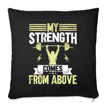 Jesus Christian Gym Workout - Sofa pillow with filling 45cm x 45cm - black - Front